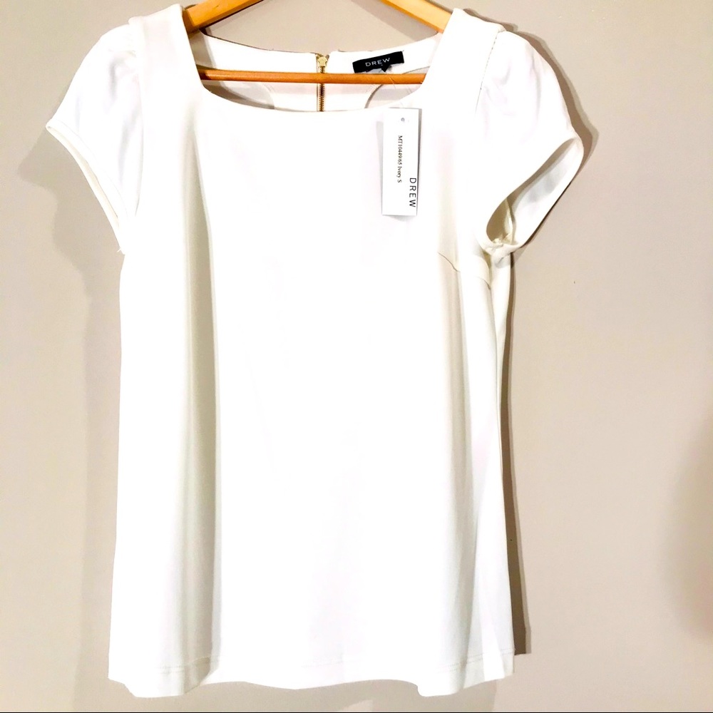 DREW Anthropologie Angie White Ivory Blouse